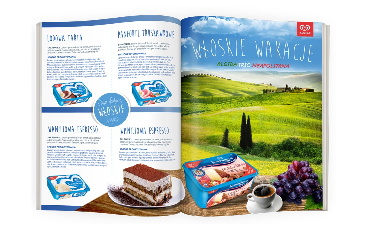 algida kreacja wizerunkowa grafika kreatywna do reklamy