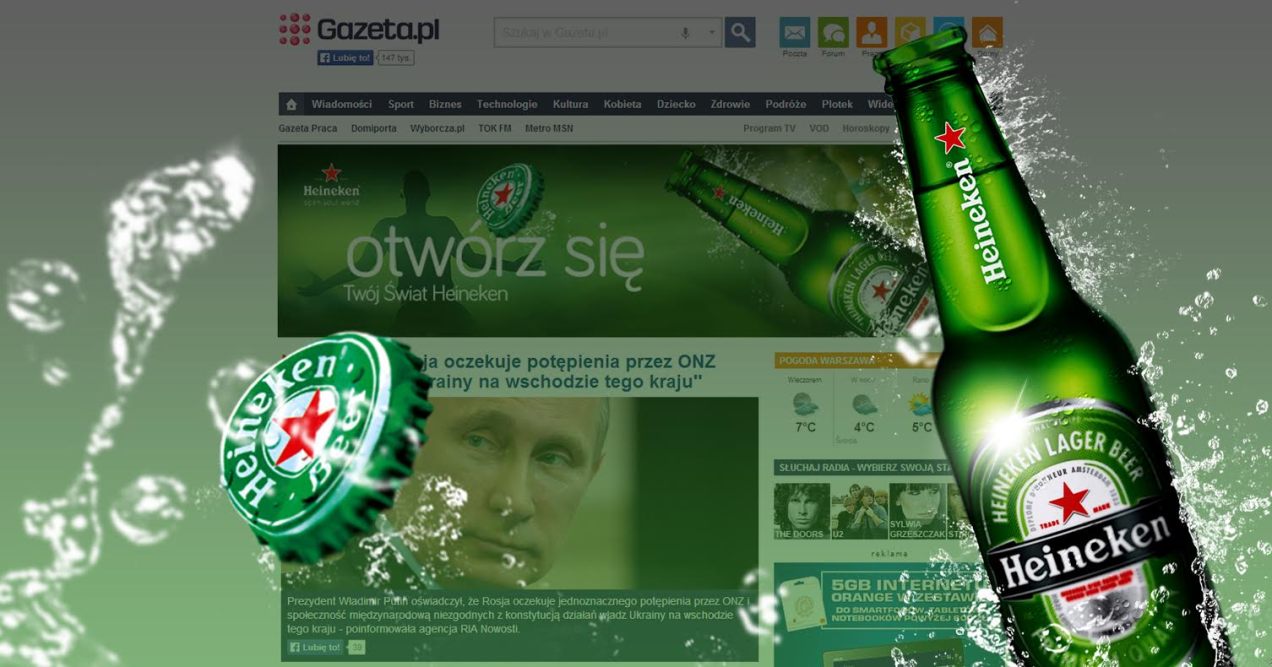 haineken reklama design kreacja web design baner